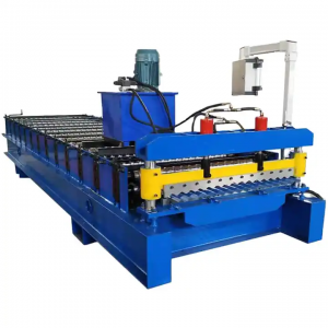 This is a forming machine for the production of IBR sheet, corrugated sheet and etc.